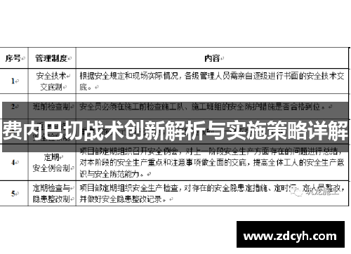 费内巴切战术创新解析与实施策略详解 费内巴切战术创新解析与实施策略详解
